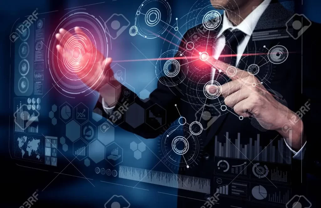 Tecnologia de big data para el concepto analitico de finanzas empresariales la interfaz grafica mode